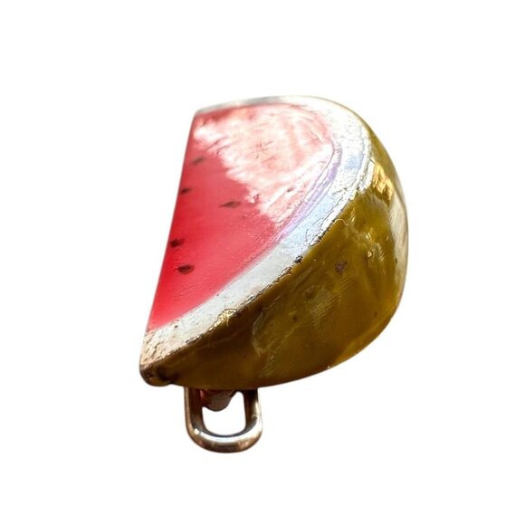 Vintage 60s Original by Robert Watermelon Hair Clip  Hand Painted Signed… - Picture 6 of 12